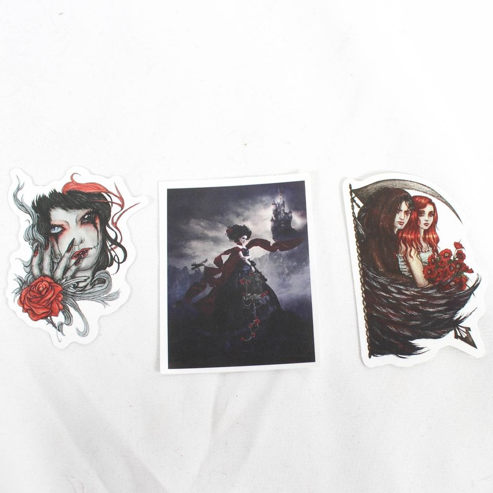 Gothic Fantasy Stickers Lot of 3 Journaling Scrapbooking Supplies
